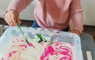 Children playing with paint
