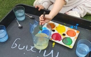 Painting with children